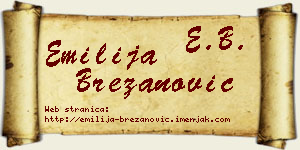 Emilija Brezanović vizit kartica